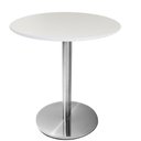 Ver imagem 1 de Mesa Beta em Inox 75 cm (Altura) com Tampo em MDP Redondo 80 cm Branco