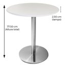 Ver imagem 7 de Mesa Beta em Inox 75 cm (Altura) com Tampo em MDP Redondo 80 cm Branco