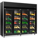 Ver imagem 1 de Expositor Vertical Hortifruti 3 Portas de Vidro Geas4plb Gelopar All Black 220v