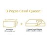 Jogo de Lençol Casal Queen 3 Peças Algodão 200 Fios Em Ponto Palito Marias Enxoval Jogo de Lençol Ca - 5