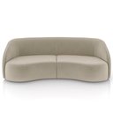 Ver imagem 3 de Kit Sofá 4 Lugares Eron 288cm com Poltrona Giratória Angelina M03 Veludo Bege - Lyam Decor