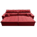 Ver imagem 6 de Sofá Retrátil e Reclinável 3,12m Luxos Cama Inbox Velusoft Vermelho