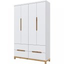 Ver mais imagens de Conjunto Quarto de Bebê Berço 3x1, Guarda-Roupa e Cômoda Passa Anel Espresso Móveis