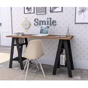 Ver imagem 2 de Escrivaninha Cavalete Self 135cm Appunto Castanho E Preto