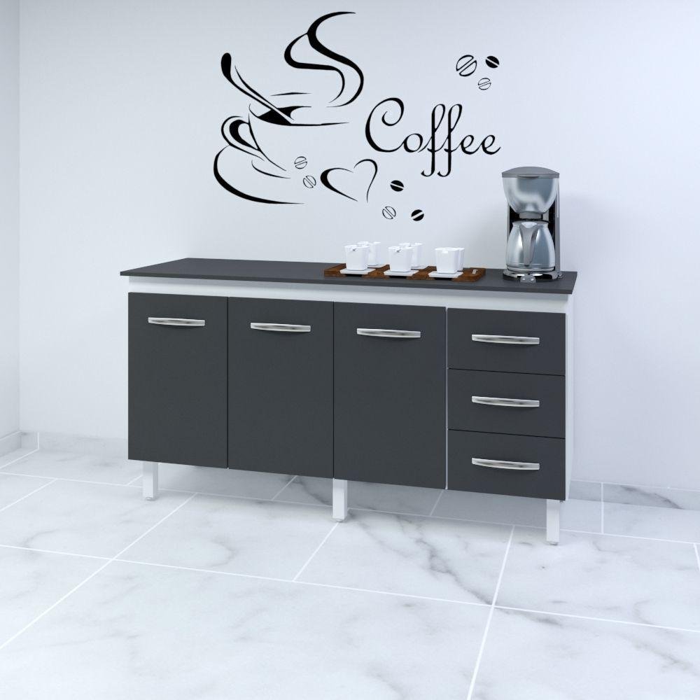 Tampo Tampão Para Balcão Tampa Carina 140cm Preto Fosco - 5