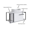 Ver imagem 3 de Gabinete Suspenso para Banheiro 80cm P1019 Branco com Cuba Berlin Branca