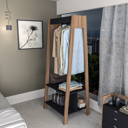 Closet Modulado Arara com 2 Prateleiras Appunto - 2 Closet Modulado Arara com 2 Prateleiras Appunto - 2