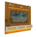 Ver imagem 2 de Estante Home para TV até 85 Polegadas com LED e Detalhe em Rattan 100% MDF 217CMX228,8cm Nobre Clean Marrom