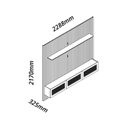 Ver imagem 3 de Estante Home para TV até 85 Polegadas com LED e Detalhe em Rattan 100% MDF 217CMX228,8cm Nobre Clean Marrom