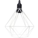 Ver imagem 4 de 4 Pendentes Aramado Diamante Luminária Lustre P Teto Retrô Vintage Industrial Balcão Branco