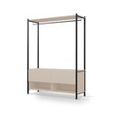 Ver imagem 3 de Closet Estilo Industrial Dallas 2 Gavetas Klm Móveis Preto com Off White