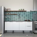 Ver imagem 2 de Gabinete de Cozinha Para Pia de 200 em Madeira Cisne 2 Gavetas Branco - Cozimax