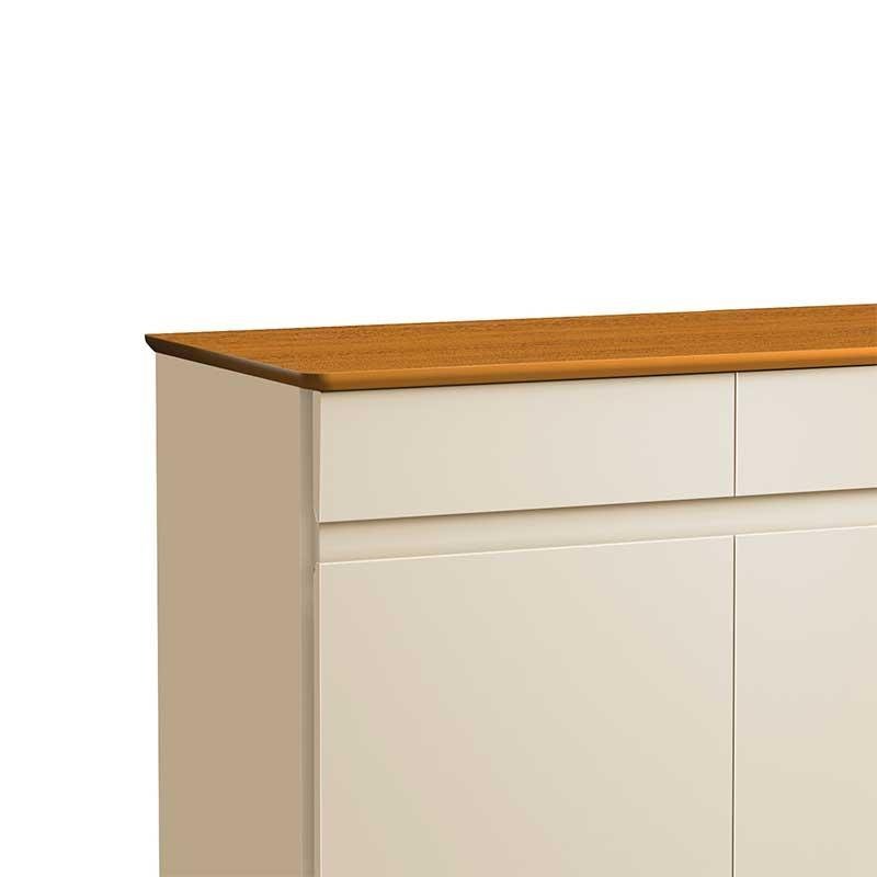 Buffet 95cm Sala Jantar Pequeno 2 Portas Magnum EDN Off White/Cedro - 2