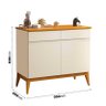 Buffet 2 Portas 2 Gavetas Magnum Cedro Naturale e Off White - 4