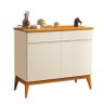 Buffet 2 Portas 2 Gavetas Magnum Cedro Naturale e Off White - 1