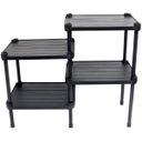 Ver imagem 5 de Estante de Plástico Modular Multiuso 4 Prateleiras 2 Torres Preta Montável 52 Kg Qualyplas 4 PRATELE