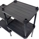 Ver imagem 3 de Estante de Plástico Modular Multiuso 4 Prateleiras 2 Torres Preta Montável 52 Kg Qualyplas 4 PRATELE