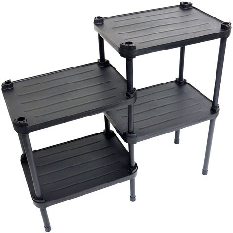 Estante de Plástico Modular Multiuso 4 Prateleiras 2 Torres Preta Montável 52 Kg Qualyplas 4 PRATELE