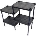 Ver imagem 2 de Estante de Plástico Modular Multiuso 4 Prateleiras 2 Torres Preta Montável 52 Kg Qualyplas 4 PRATELE