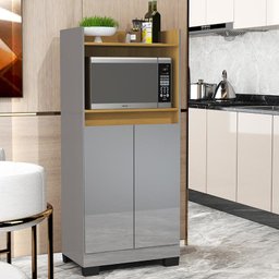 Balcão Armario para Cozinha Duque 2 Portas Onix/Mel - 1