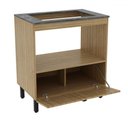 Ver imagem 3 de Balcão de Cozinha para Cooktop 75 Cm 1 Porta Bl3315 Amêndoa -tecno Mobili