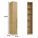 Ver imagem 3 de Guarda Roupa Infinity Modulo 1 Porta 5 Prat. Savana