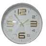 Relogio De Parede Em Plastico Branco C/dourado 30,5cm X 4cm lyor 2750 - 1