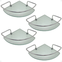 Ver imagem 1 de Kit 4 Suporte Prateleira Porta Shampoo Canto Banheiro Vidro Único