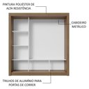 Ver imagem 5 de Guarda-roupa Casal 3 Portas de Correr com Espelho Rustic/branco Nobre Madesa Rustic/branco