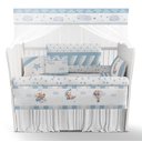Ver imagem 1 de Kit de Berço Enxoval de Bebê Ursinho Azul Nuvens