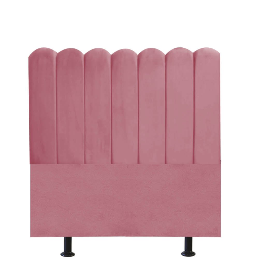 Cabeceira Estofada Alanis 140CM Casal Suede Rosa - D A DECOR - 2