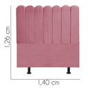 Ver imagem 3 de Cabeceira Estofada Alanis 140CM Casal Suede Rosa - D A DECOR