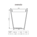 Ver imagem 3 de Vaso Quadrado Modelo Grafiato Linha Splendor 20 Litros Tam. A34xl30xb20 Preto Durín