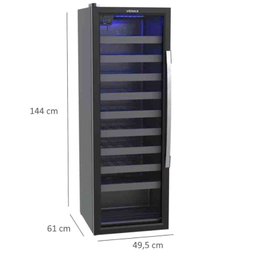 Adega Piubella 50 Garrafas Porta Invertida 127 V Preto Venax - 3
