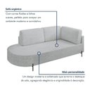 Ver imagem 4 de Sofá Living Orgânico 2 Lugares 175cm Base de Ferro Braço Lado Direito Norten Linho Gelo