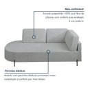 Ver imagem 5 de Sofá Living Orgânico 2 Lugares 175cm Base de Ferro Braço Lado Direito Norten Linho Gelo