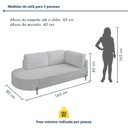 Ver imagem 3 de Sofá Living Orgânico 2 Lugares Linho Gelo Norten 165cm