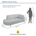 Ver imagem 3 de Sofá Living Orgânico 2 Lugares 165cm Base de Ferro Braço Direito Norten