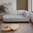 Ver imagem 1 de Sofá Living Orgânico 2 Lugares 175cm Base de Ferro Braço Lado Direito Norten Linho Gelo