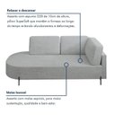 Ver imagem 7 de Sofá Living Orgânico 2 Lugares 175cm Base de Ferro Braço Lado Direito Norten Linho Gelo