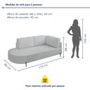 Ver imagem 3 de Sofá Living Orgânico 2 Lugares 175cm Base de Ferro Braço Direito Norten