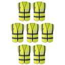 Ver imagem 1 de Colete Refletivo Sinalizador EPI Kit 7 Unidades Segurança Trabalho Fluorescente Proteçao Obras Trans