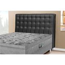 Ver imagem 2 de Cabeceira Casal King 195cm Ana Para Cama Box Corino Preto