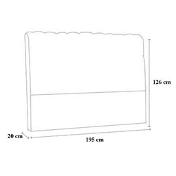 Cabeceira Casal King 195cm Ana Para Cama Box Corino Preto - 4