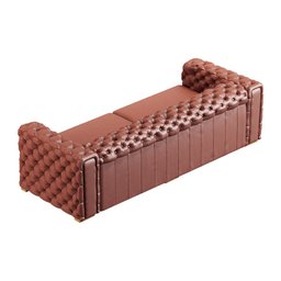 Sofá 3 Lugares Gênova 240cm Couro Conhaque - Gran Belo - 6 Sofá 3 Lugares Gênova 240cm Couro Conhaque - Gran Belo - 6