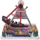 Ver imagem 5 de Barco Natal Viking Vila Natalina Parque Diversao Papai Noel Enfeite Movimenta Som Luzes Led Festa Fi