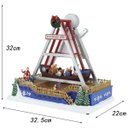 Ver imagem 3 de Barco Natal Viking Vila Natalina Parque Diversao Papai Noel Enfeite Movimenta Som Luzes Led Festa Fi