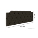 Ver imagem 3 de Cabeceira Estofada Kelly Dobrável Box Solteiro 0,90cm Suede- Marrom