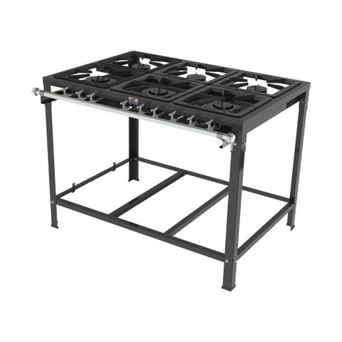 Fogao 6 Queimadores 3 Simples 3 Duplos Pmsd-63 S/forno - Progas