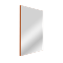 Ver imagem 1 de Espelho Retangular 60x90cm Moldura em Couro Caramelo Lyo